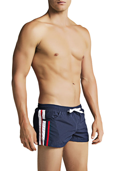 CheapUndies Navy Striped Runner Short