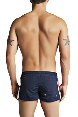 CheapUndies Navy Striped Runner Short thumbnail 2