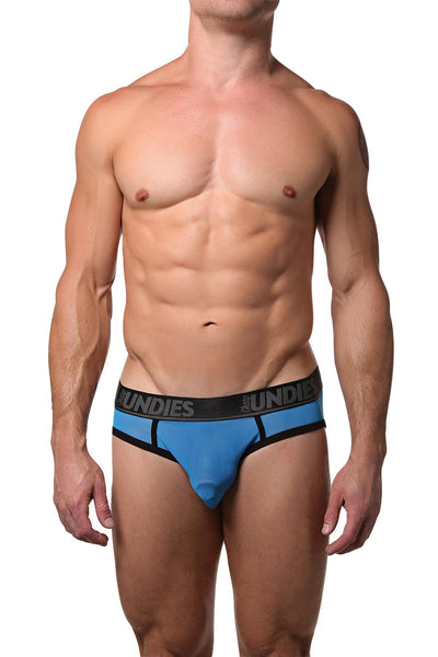CheapUndies Neon Blue Exposed Mesh Brief