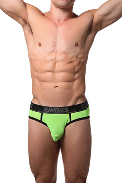 CheapUndies Neon Green Exposed Mesh Brief thumbnail 3