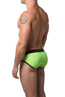 CheapUndies Neon Green Exposed Mesh Brief thumbnail 4