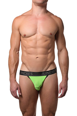 CheapUndies Neon Green Exposed Mesh Jockstrap thumbnail 1