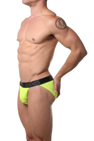 CheapUndies Neon-Green Mesh Bikini Brief