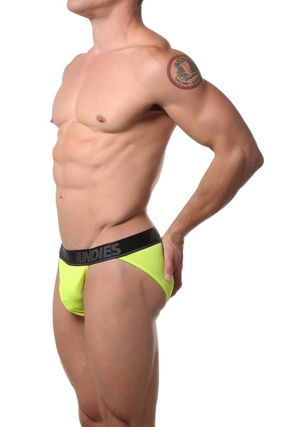 CheapUndies Neon-Green Mesh Bikini Brief