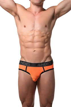CheapUndies Neon Orange Exposed Mesh Brief thumbnail 3