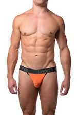 CheapUndies Neon Orange Exposed Mesh Jockstrap