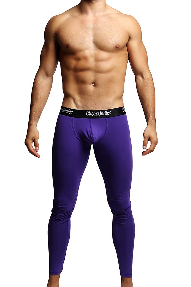 CheapUndies Purple Contour Pouch Long Underwear