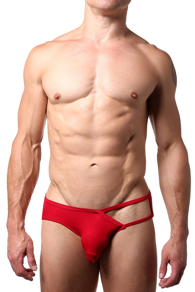 CheapUndies Red Exposed Side Modal Brief