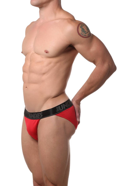 CheapUndies Red Mesh Bikini Brief