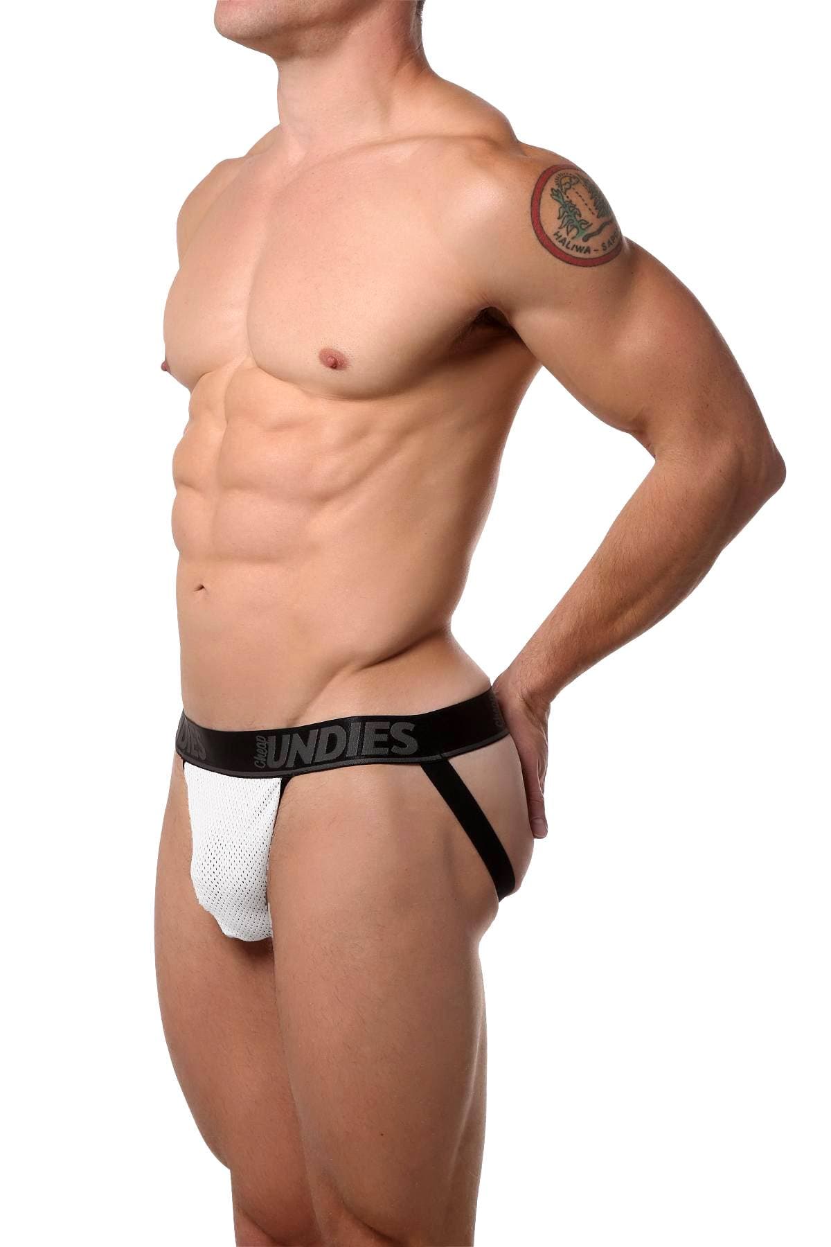 CheapUndies White Mesh Jockstrap