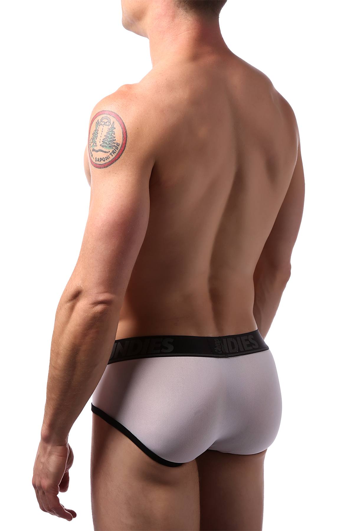 CheapUndies White Soft Mesh Brief