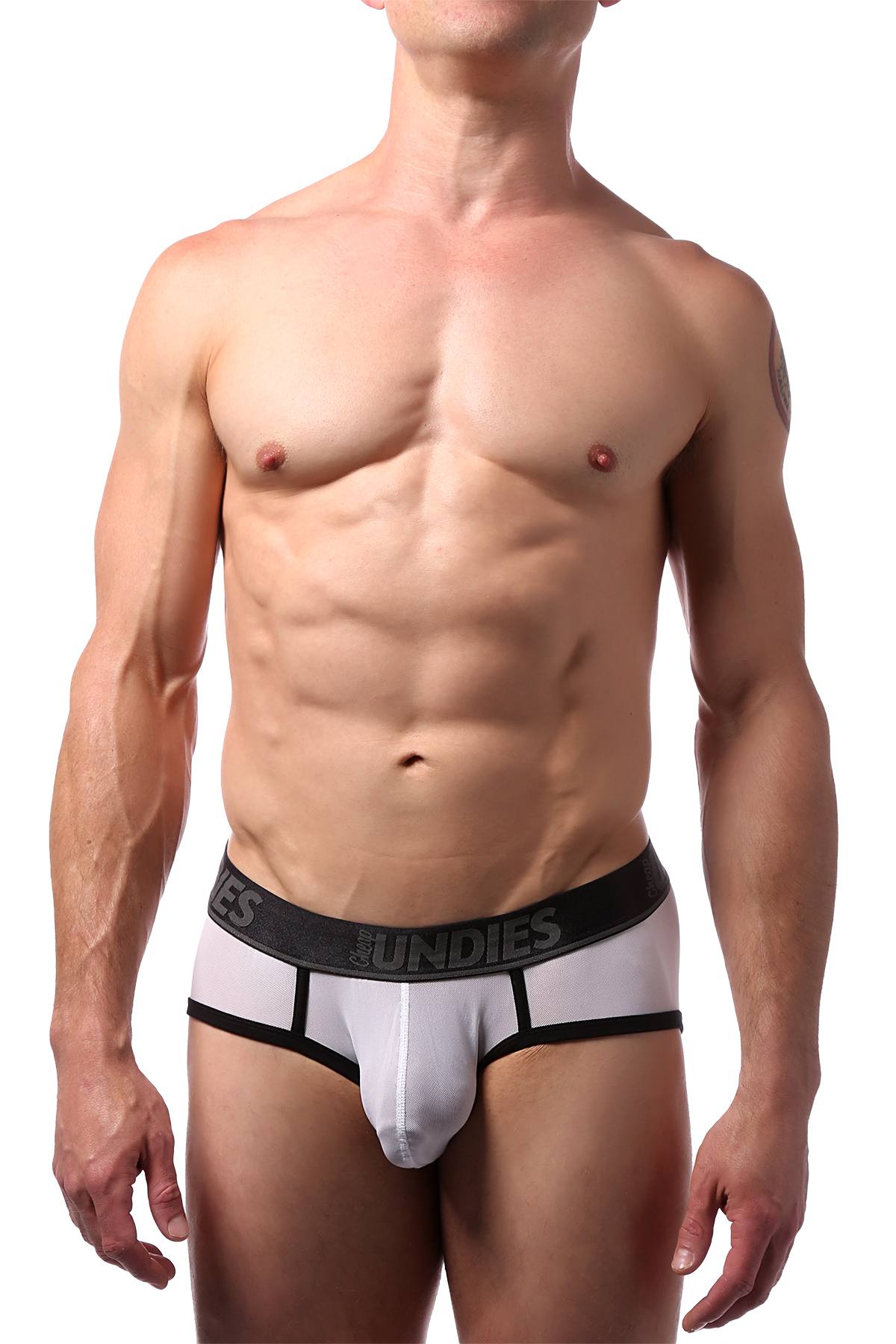 CheapUndies White Soft Mesh Brief