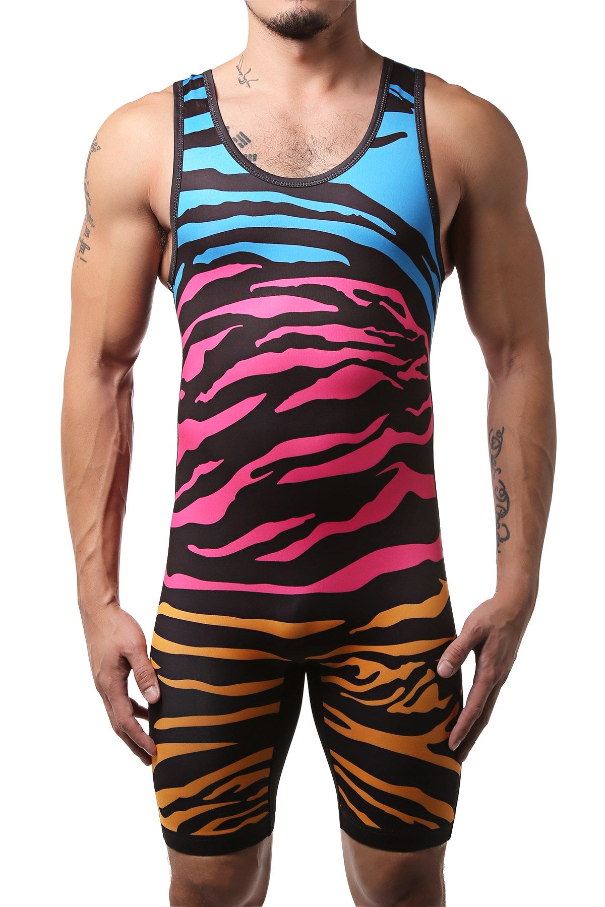 CheapUndies Zebra Fun Compression Singlet
