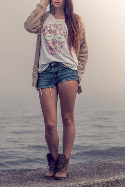 Choke Grey Sugar-Skull Dolman Tee thumbnail 1