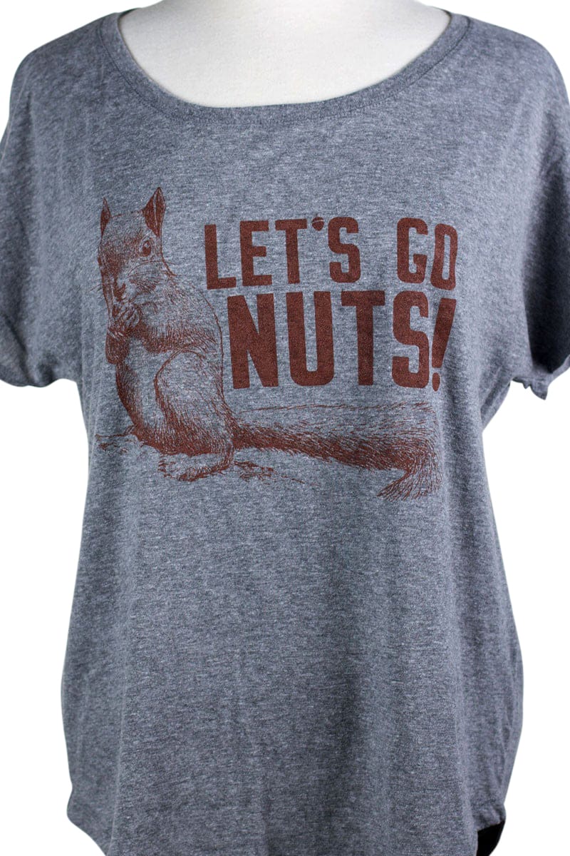 Choke Let's Heather-Grey Go-Nuts Dolman Tee