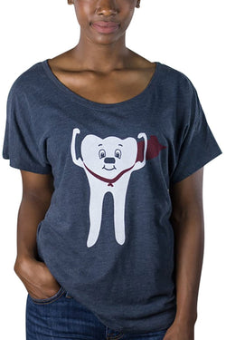Choke Navy-Blue Mighty-Tooth Dolman Tee thumbnail 1