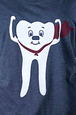 Choke Navy-Blue Mighty-Tooth Dolman Tee thumbnail 3