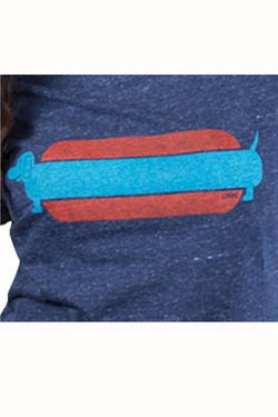 Choke Navy Hot Dog USA Dolman Tee thumbnail 3