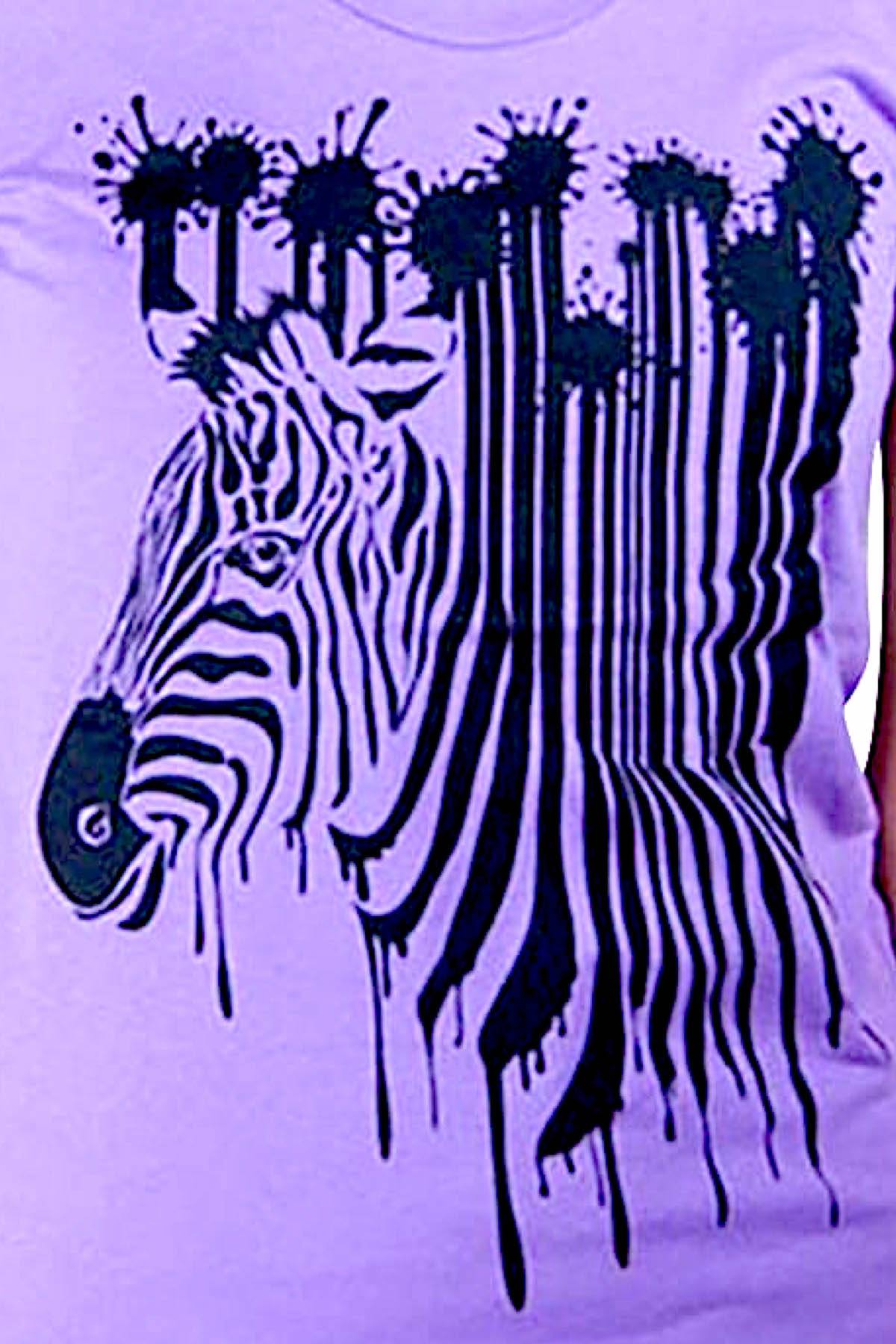 Choke Purple Zebra-Ink Tee