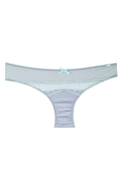 Christian Lacroix Pearl & Blue Glass Lace-Accent Satin Bikini thumbnail 1
