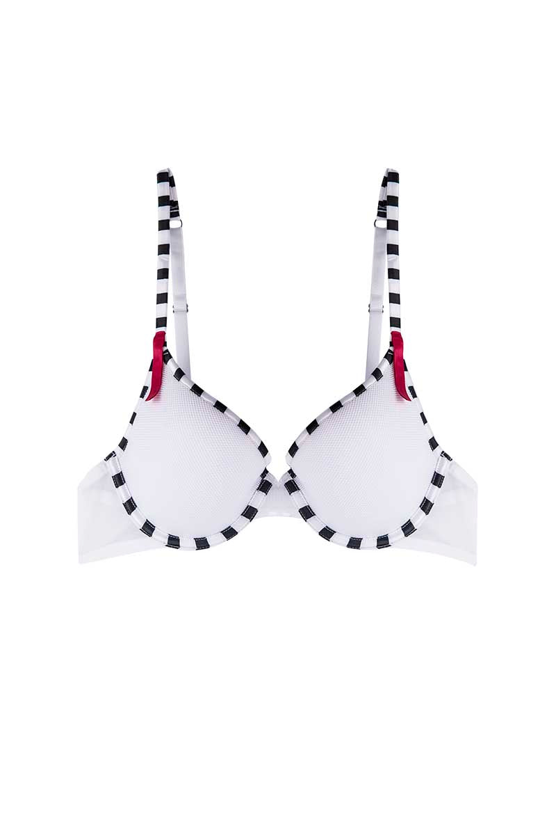 Christian Lacroix White Le Soleil Fishnet Mesh T-Shirt Bra