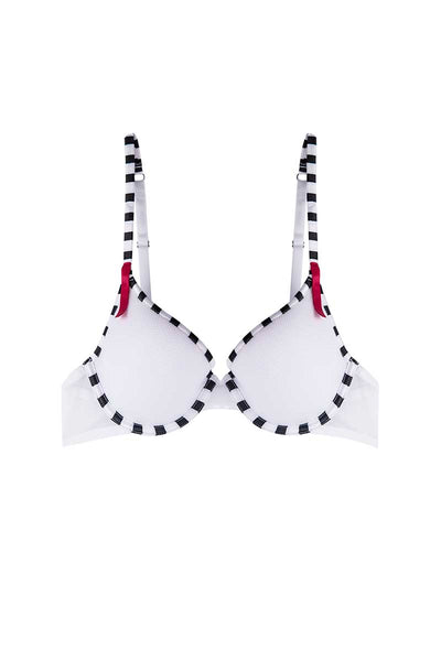 Christian Lacroix White Le Soleil Fishnet Mesh T-Shirt Bra