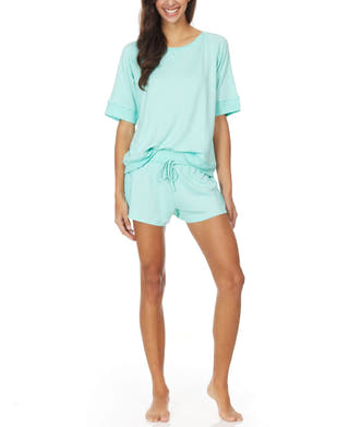 Christian Siriano New York Yasuni Loungewear Shorts Set Aqua