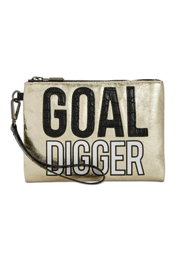 Circus by Sam Edelman Gold Metallic GOAL DIGGER Zip Pouch thumbnail 1
