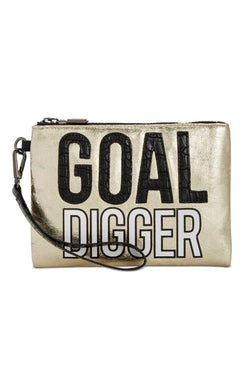 Circus by Sam Edelman Gold Metallic GOAL DIGGER Zip Pouch thumbnail 2