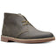 Clarks Bushacre 2 Aubergine Leather Chukka Boots Olive