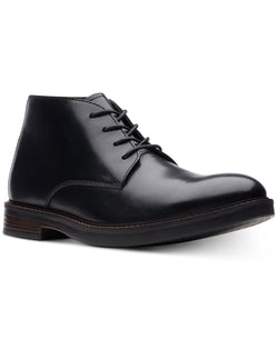 Clarks Paulson Mid Black Leather Casual Boots Black thumbnail 1