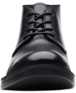 Clarks Paulson Mid Black Leather Casual Boots Black thumbnail 4