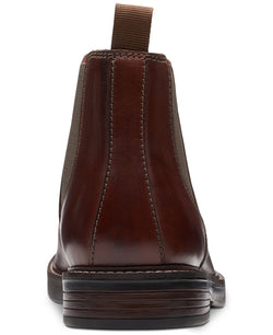 Clarks Paulson Up Black Leather Casual Boots Mahogany Leather thumbnail 4