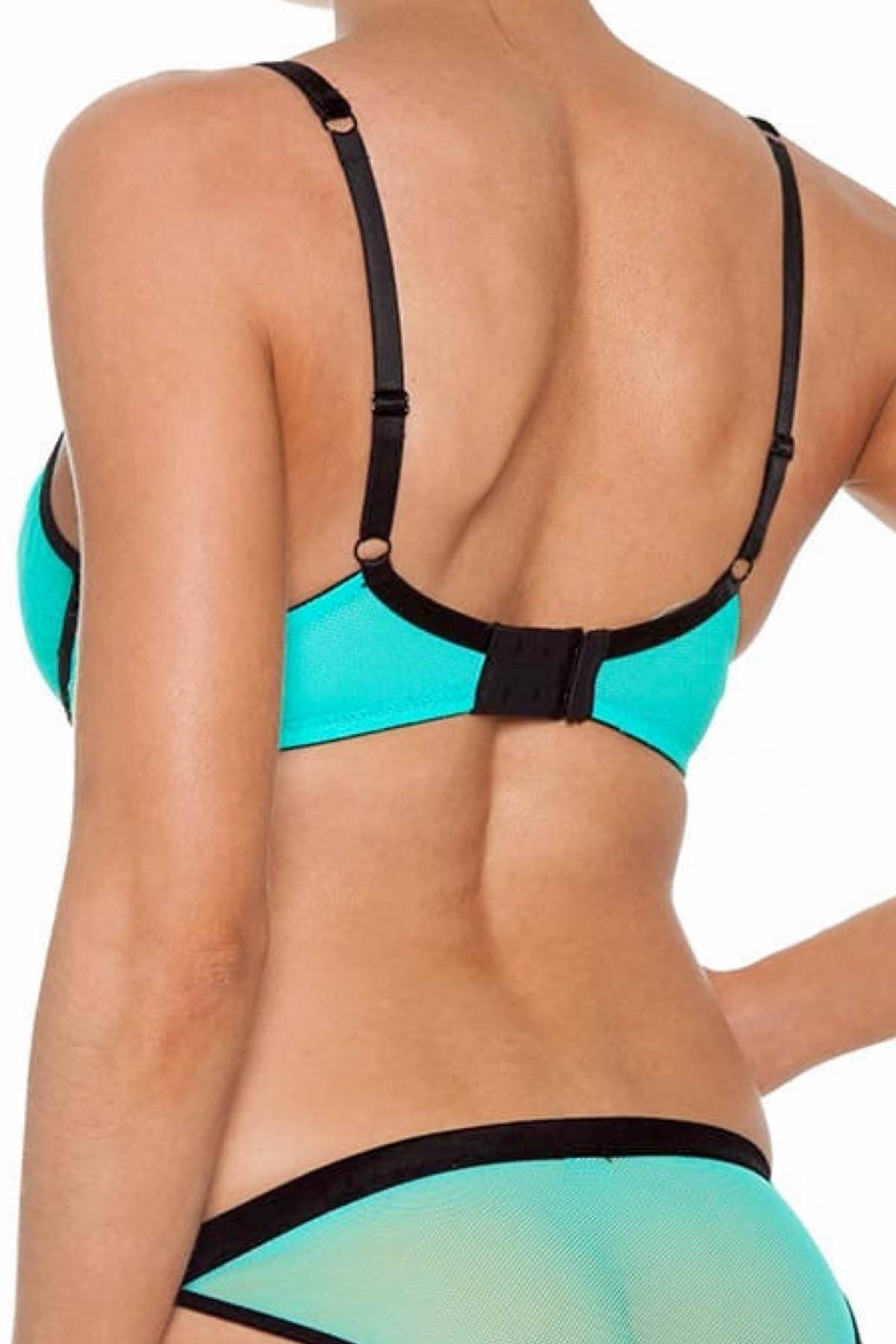 Claudette Aqua Mesh Demi Bra
