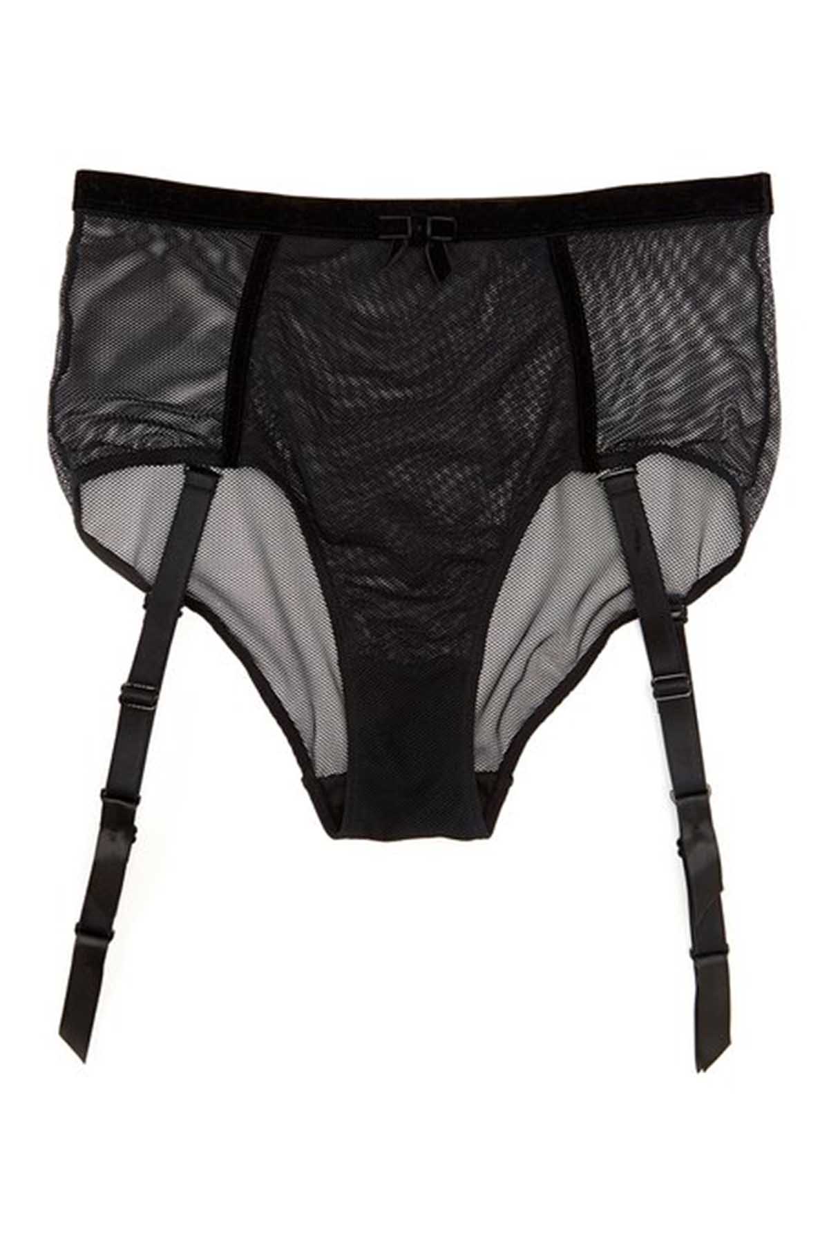 Claudette Black Fishnet Pin-Up Panty