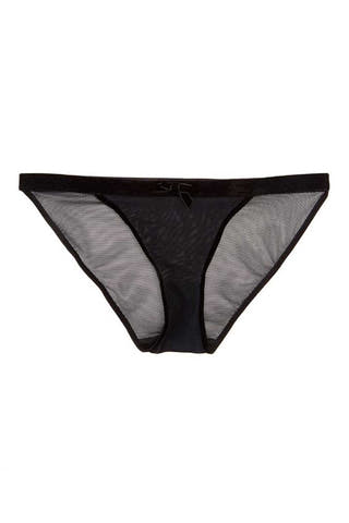 Claudette Black Fishnet Tanga Bikini