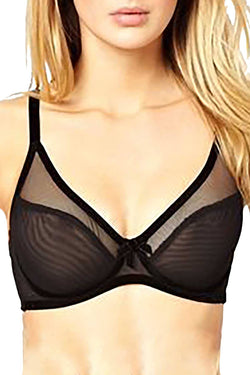 Claudette Black Mesh Demi Bra thumbnail 1