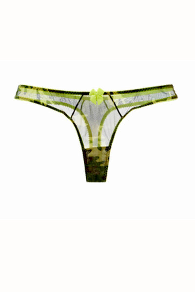 Claudette Camo & Lime Thong