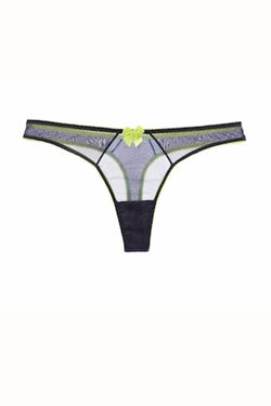 Claudette Navy & Lime Thong thumbnail 1