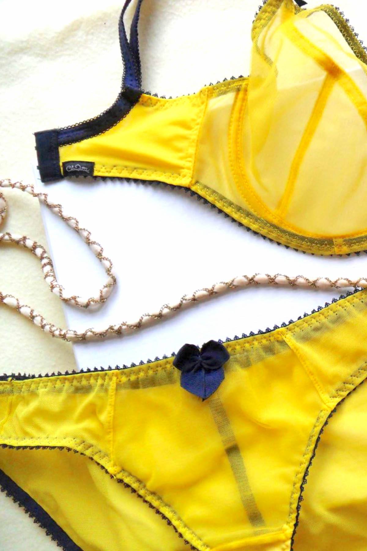 Claudette Yellow & Navy Bikini