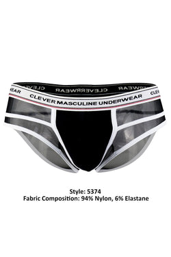 Clever Black Asian Piping Brief thumbnail 4