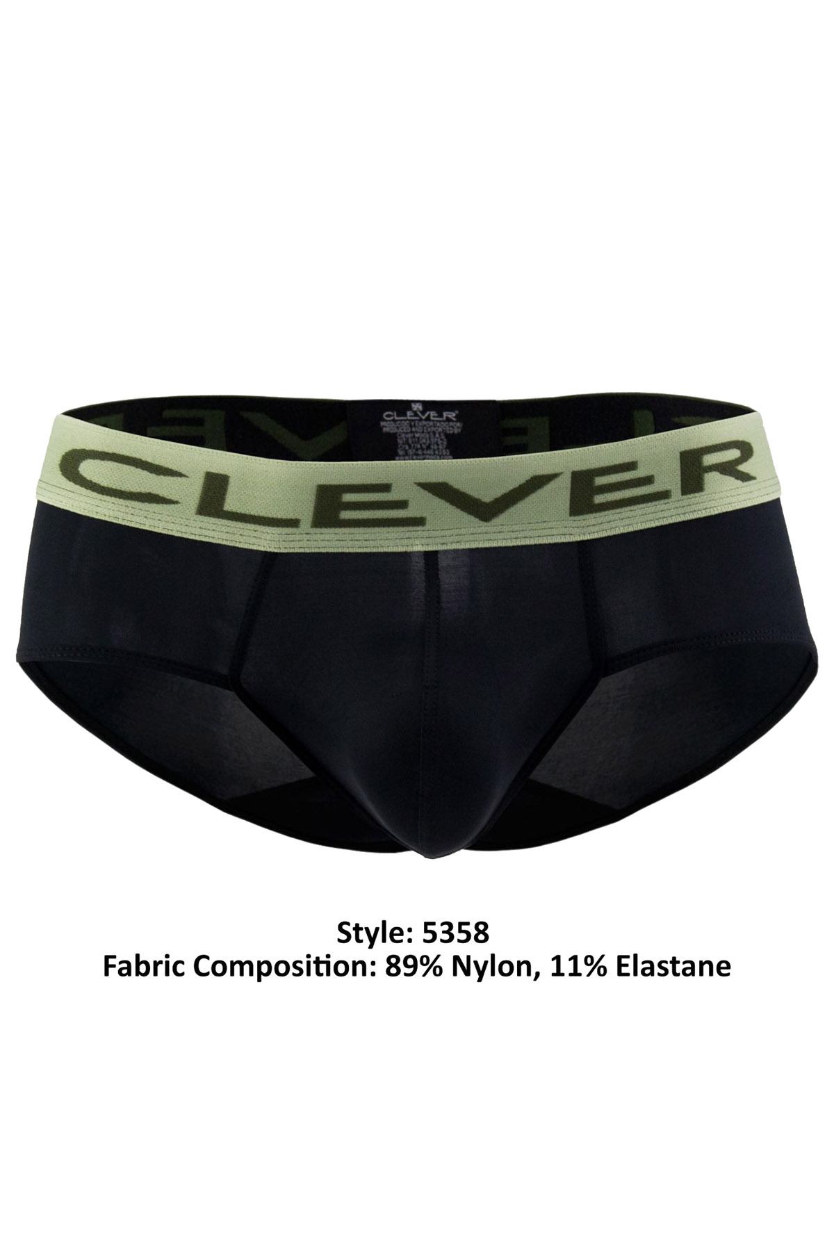 Clever Black/Green Exclusive Classic Brief