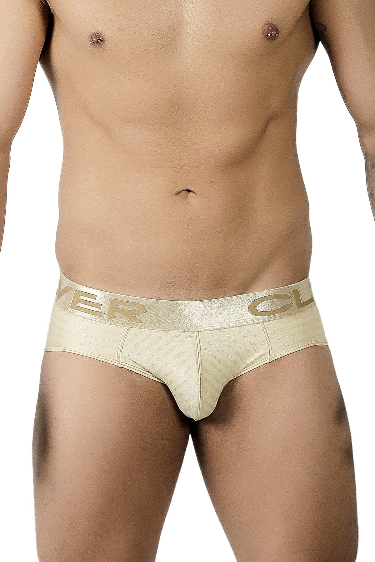 Clever Gold Limited Edition Textured Stripe Latin Brief