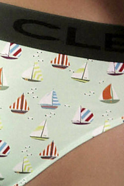 Clever Mint/Green Limited Edition Sailboat Latin Brief thumbnail 4
