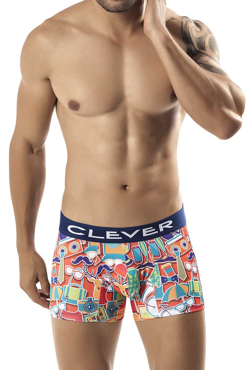 Clever Orange Necktie Piping Boxer