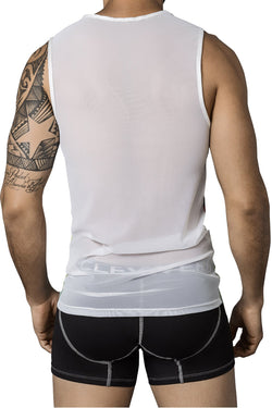 Clever White Flowers Tank Top thumbnail 2