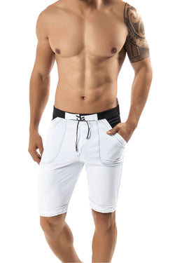 Clever White Guarulhos Long Swim Trunk thumbnail 2