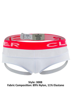 Clever White/Neon Coral Kissable Jockstrap thumbnail 4