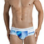 Clever White Waves Piping Brief