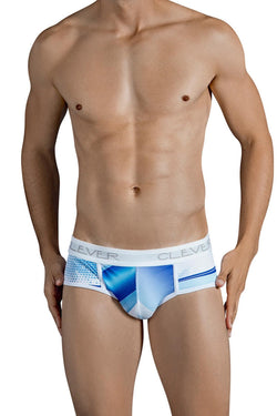Clever White Waves Piping Brief thumbnail 1
